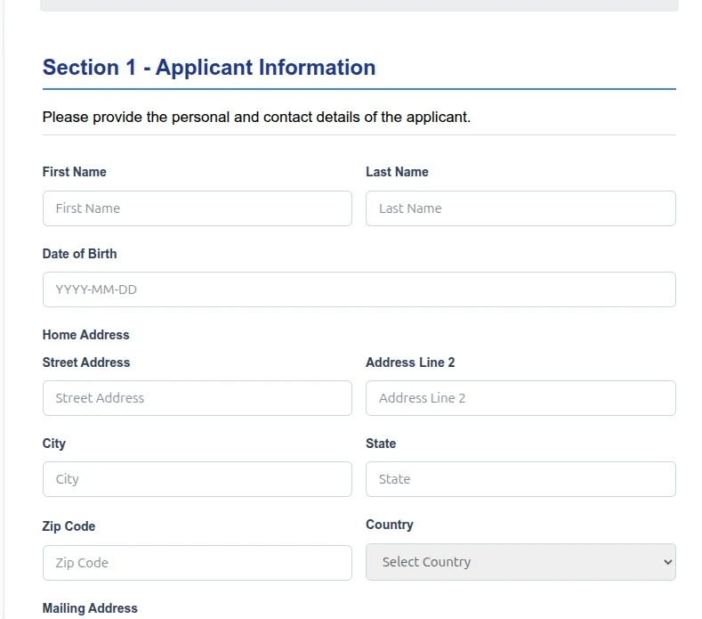 Northpoint Civic online form for local government applications and requests