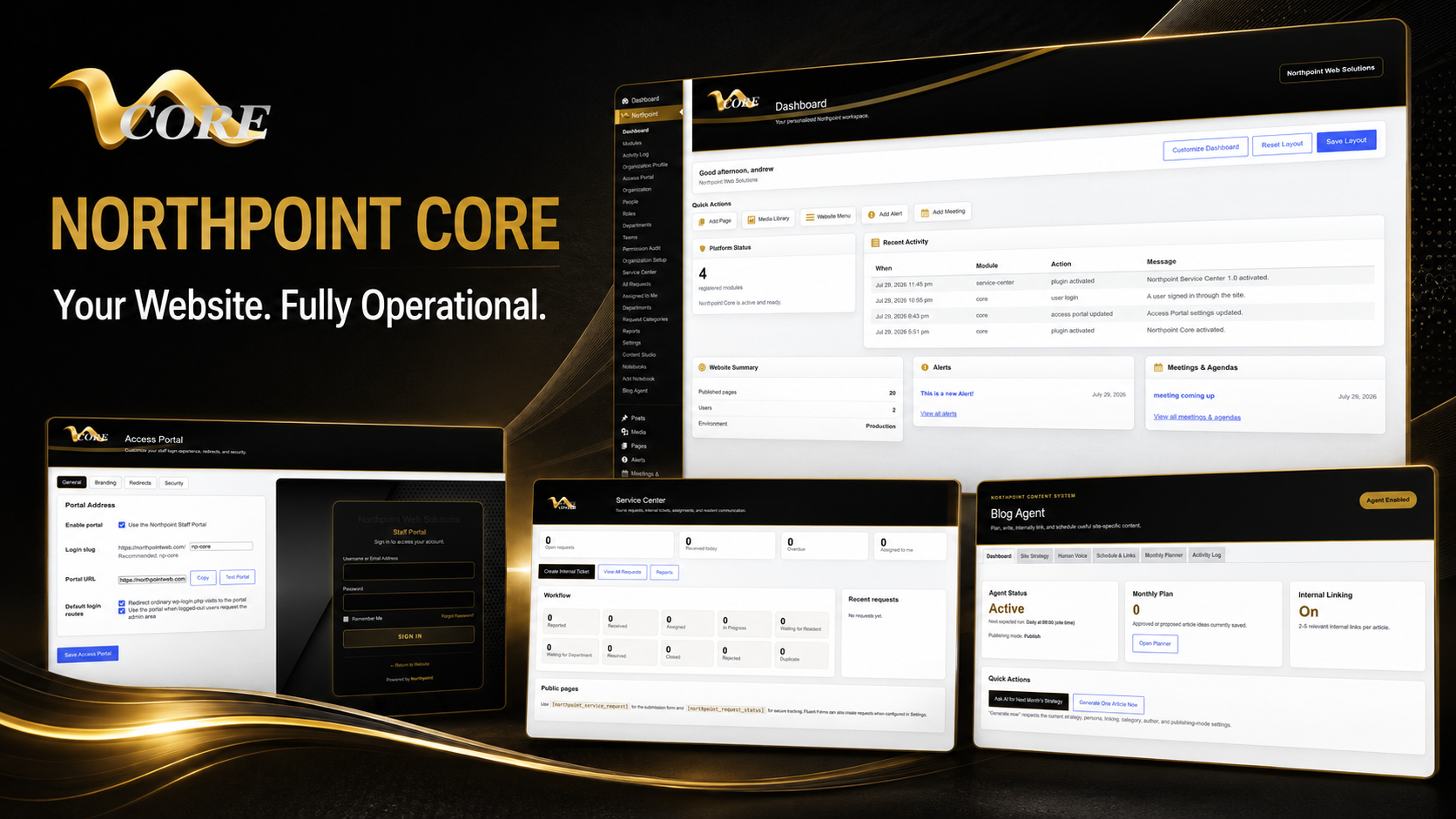 Northpoint Core – Modular WordPress Business Software Platform Northpoint Core modular WordPress business software platform with dashboards, workflows and management tools.