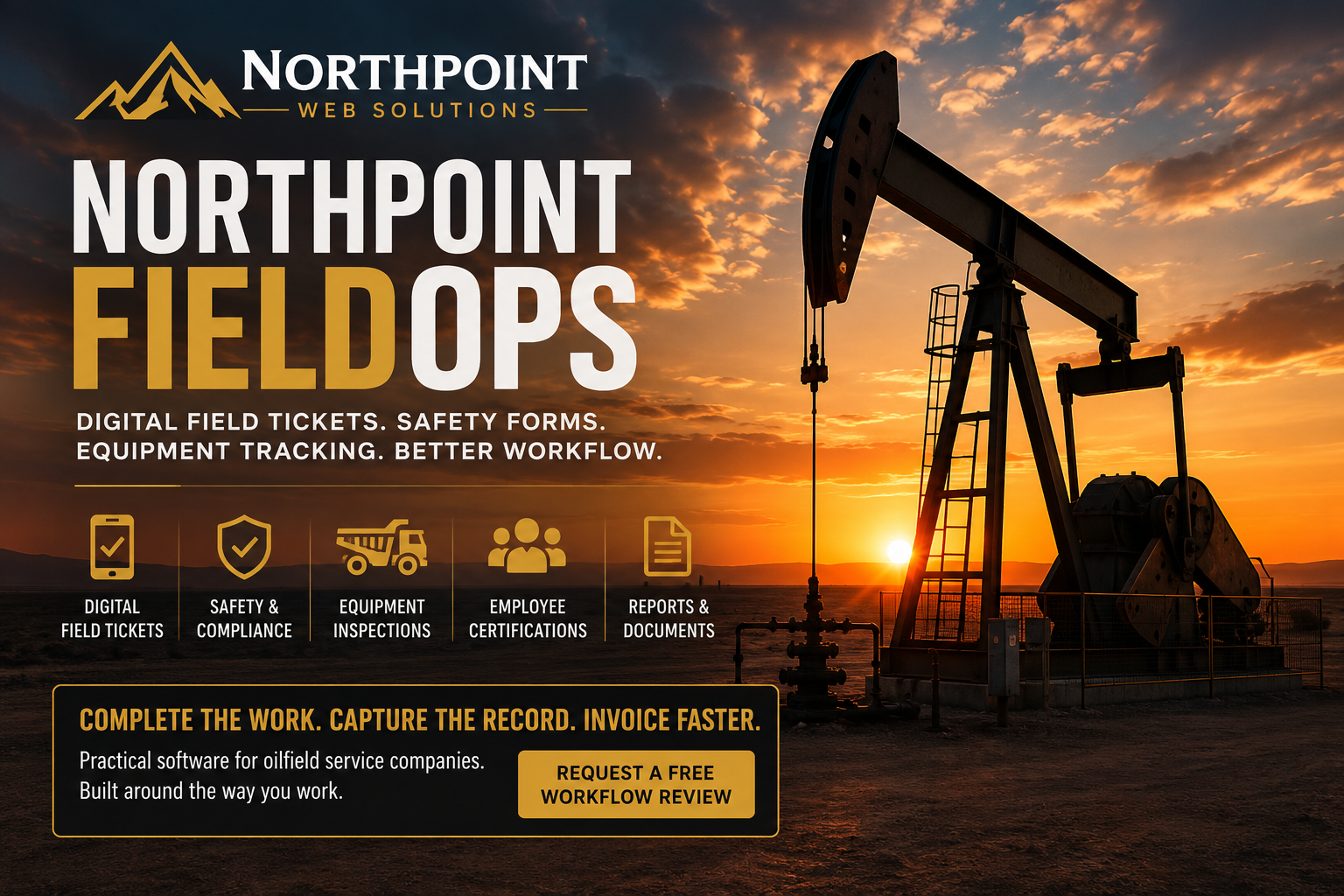 Northpoint Field Ops – Field Service and Work Order Management Northpoint Field Ops WordPress field service, work order and oilfield ticket management software.